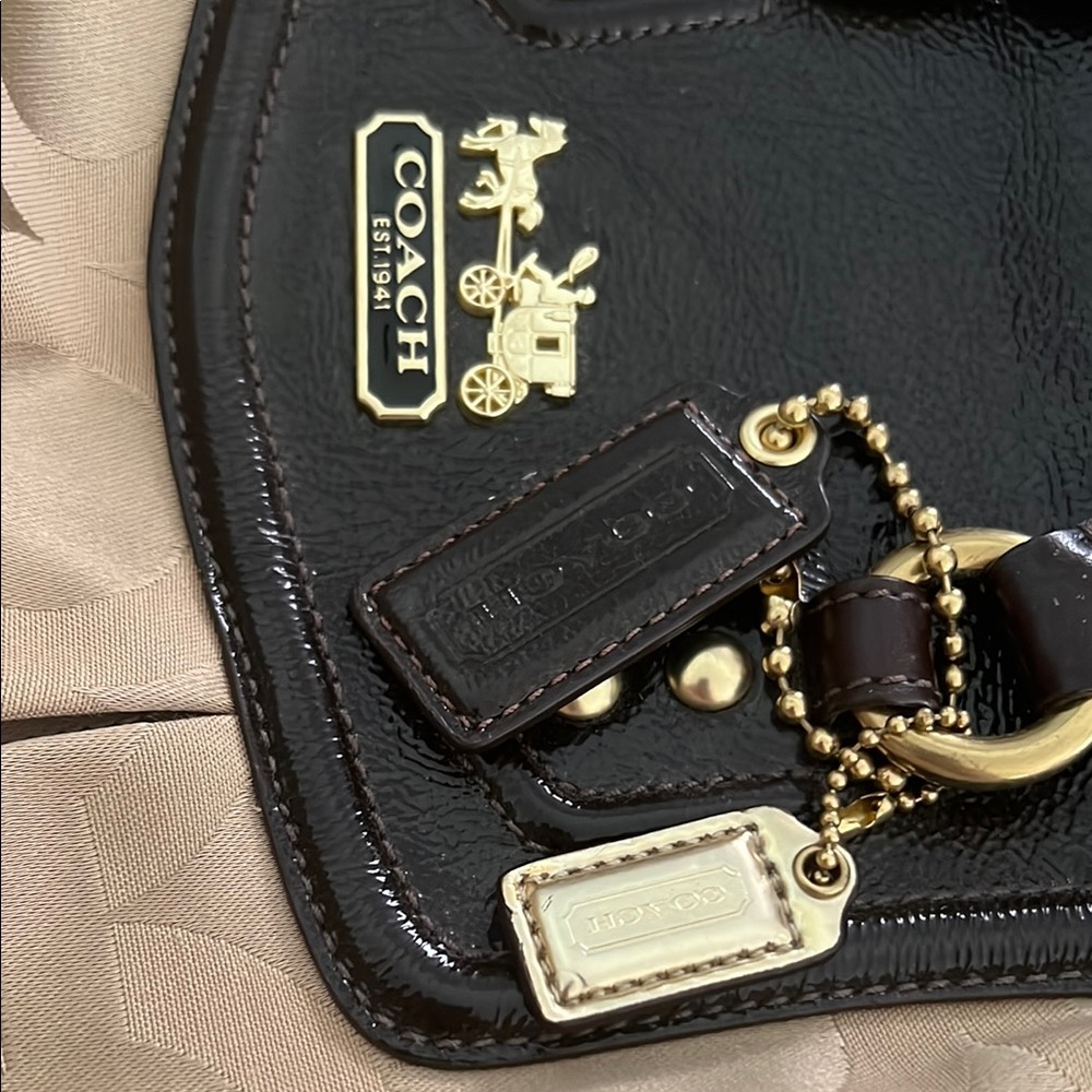 Coach Cream and Brown Satchel with Luxurious Design - Picture 7 of 11